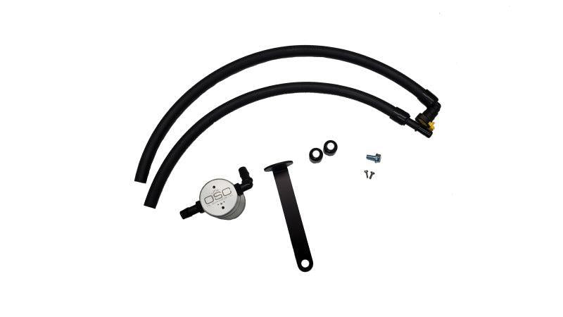 J&L Oil Separator Clear Anodized 3.0 Driver Side 2021-2021.5 Ford Bronco 2.3L EcoBoost | 3078D-C