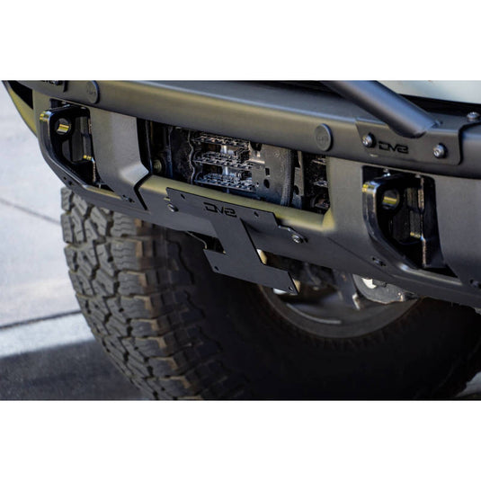 DV8 Offroad Factory Front Bumper Licence Relocation Bracket - Front for 2021+ Ford Bronco | dveLPBR-01