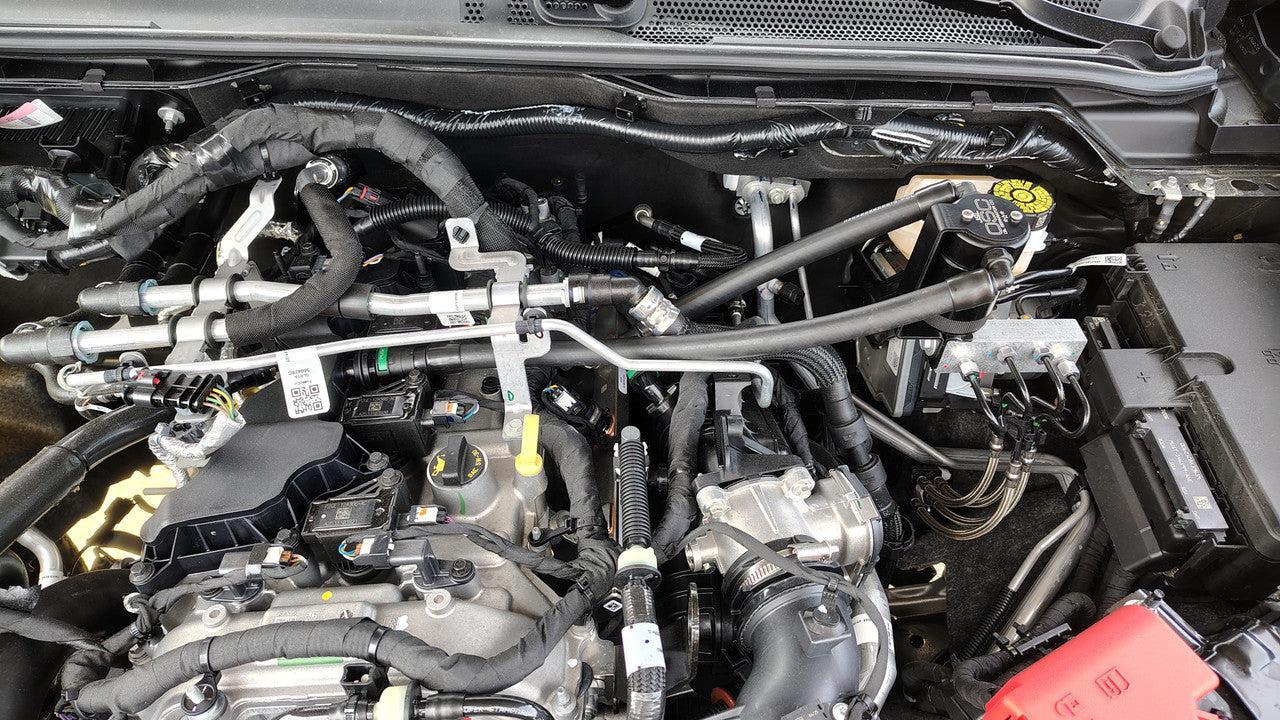 J&L Oil Separator Black Anodized 3.0 PCV Side 2025 Ford Bronco 2.3L / 2025 Ford Ranger 2.3L | 3059P-B