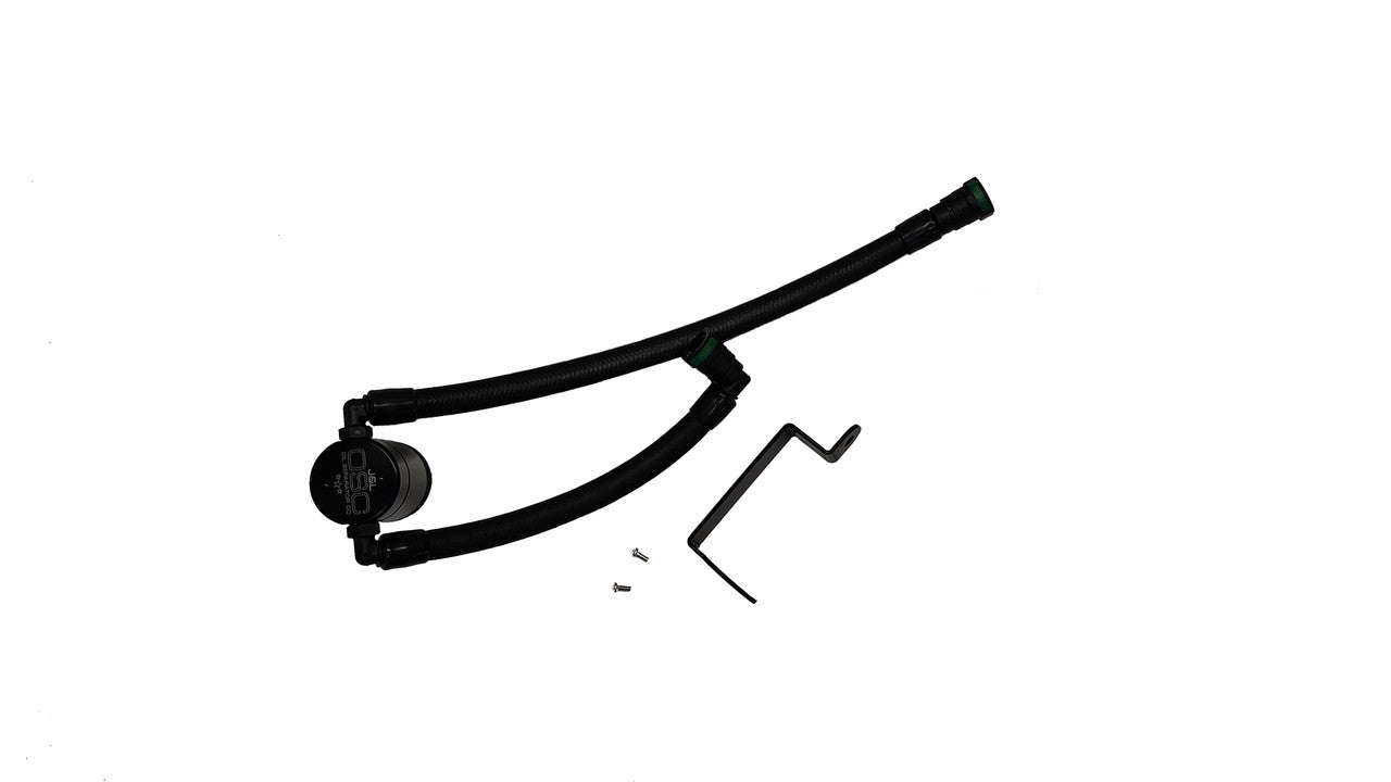 J&L Oil Separator Black Anodized 3.0 PCV Side 2025 Ford Bronco 2.3L / 2025 Ford Ranger 2.3L | 3059P-B