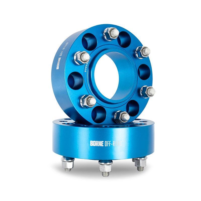Borne Off-Road 6x135 1.5 inch Blue Wheel Spacers for 22+ Ford Bronco Raptor & 2015+ Ford F150 | BNWS-007-380BL