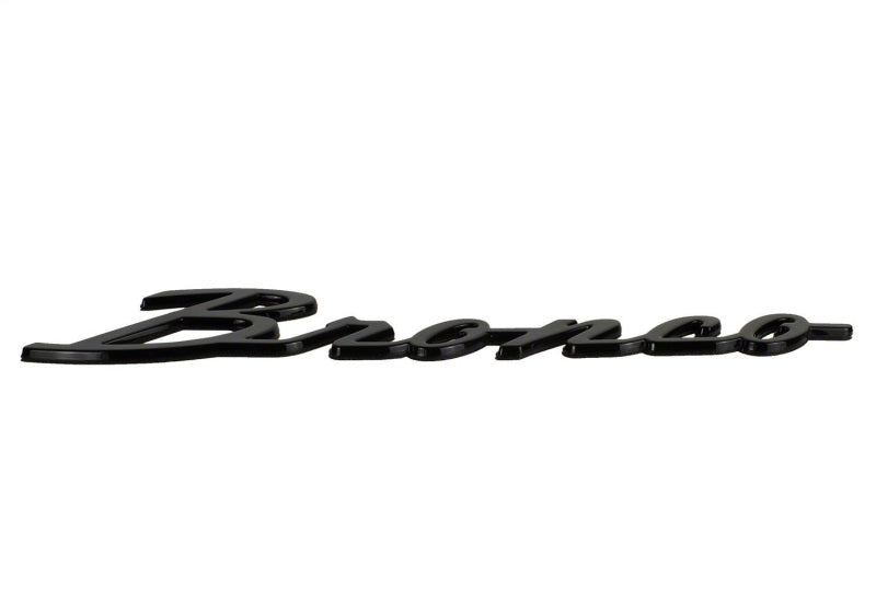 Ford Racing 2021+ Bronco Classic Script Fender Badges - Gloss Black (Pair)