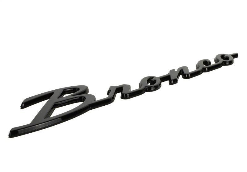 Ford Racing 2021+ Bronco Classic Script Fender Badges - Gloss Black (Pair)