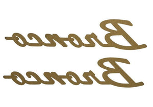 Ford Racing 2021+ Bronco Classic Script Fender Badges - Gloss Black (Pair)