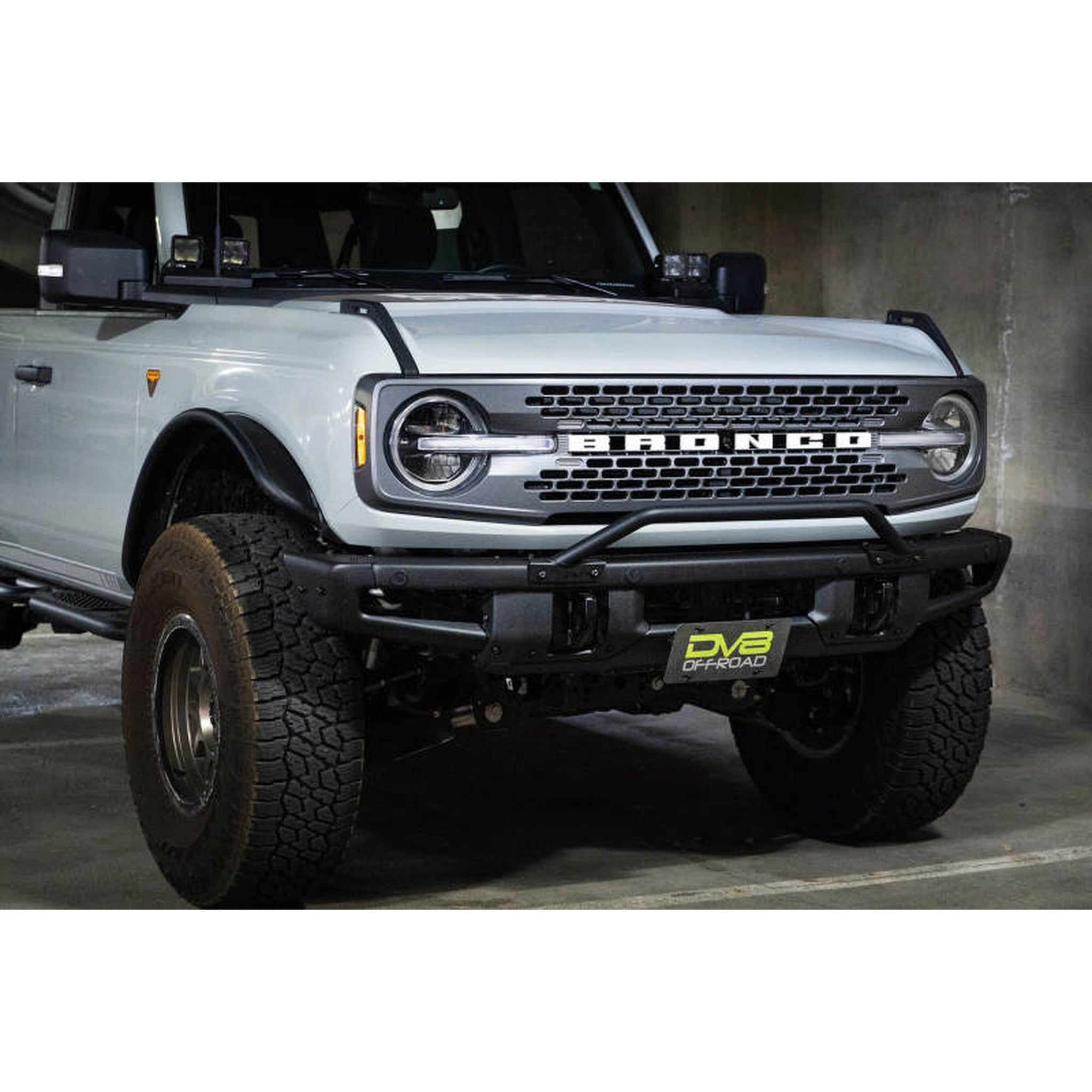 DV8 Offroad Factory Front Bumper Licence Relocation Bracket - Front for 2021+ Ford Bronco | dveLPBR-01