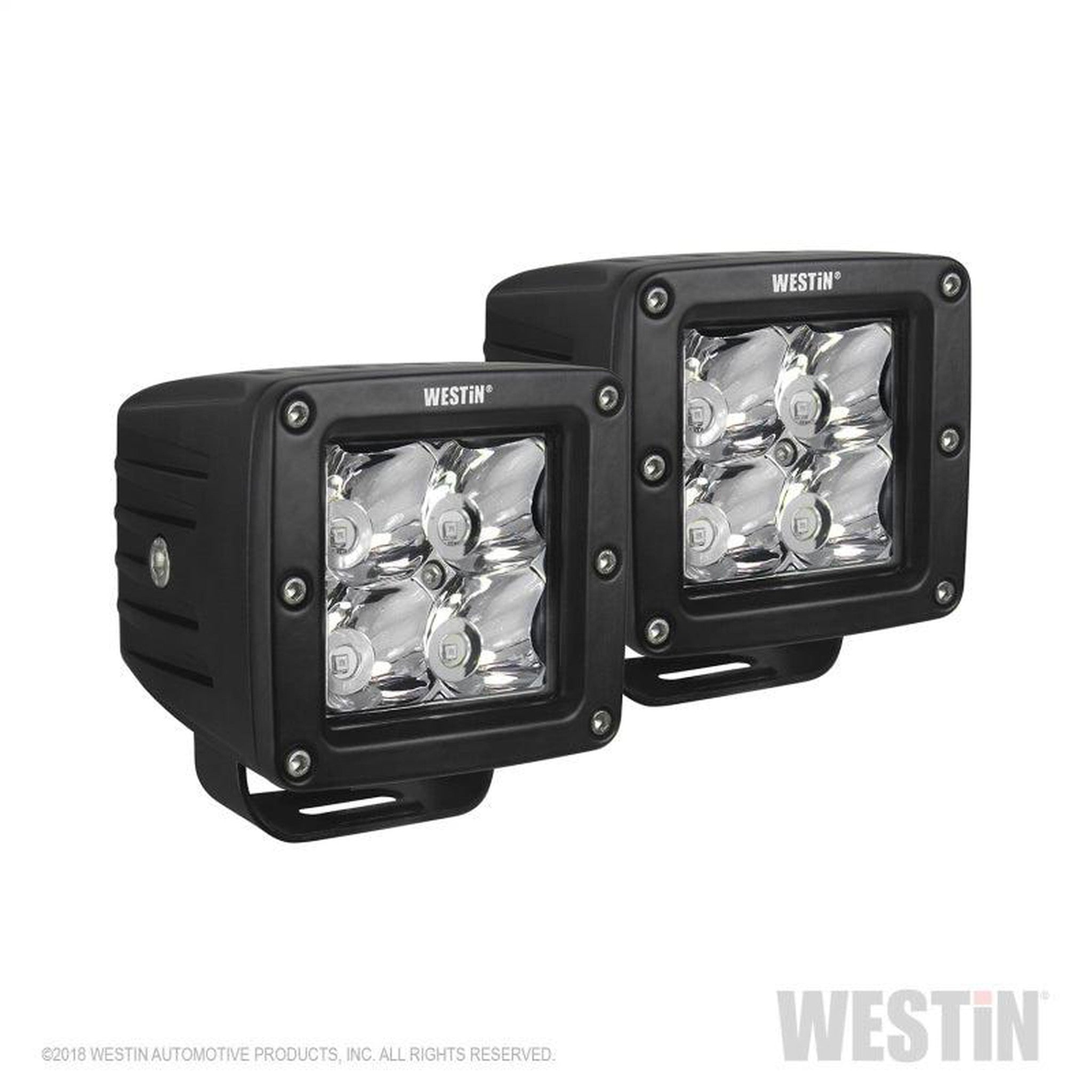 Westin Compact LED 5W 3.2 inch x 3 inch (Set of 2) - Black Universal Fit Compatible with 2021+ Ford Bronco | wes09-12200B-PR