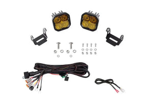 Diode Dynamics SS3 LED Ditch Light Kit Yellow Pro Combo - 2021+ Ford Bronco | DD7187