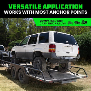 Rhino USA Heavy Duty Vehicle Tie Down Kit (Snap Hook) | TD-VS2INKIT-SNAP