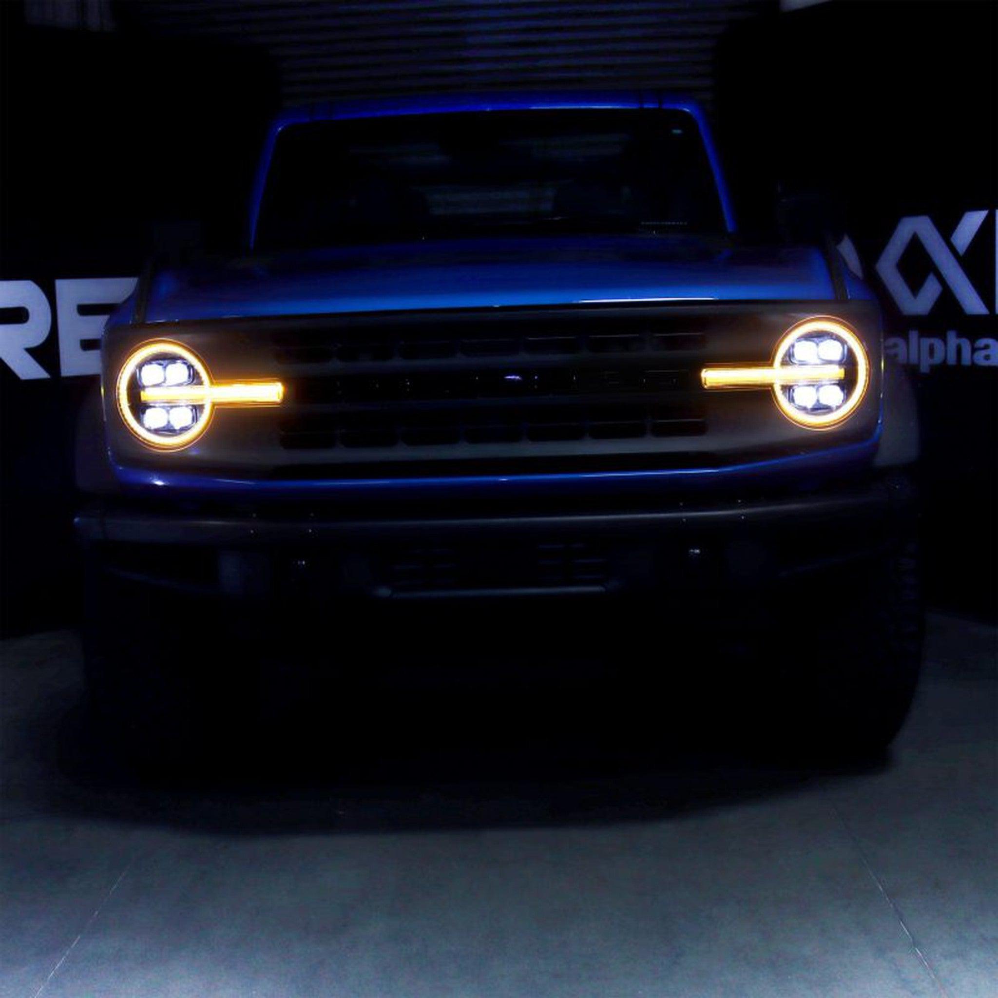 AlphaRex NOVA-Series LED Projector Headlights for 2021+ Ford Bronco- Black | arx880260