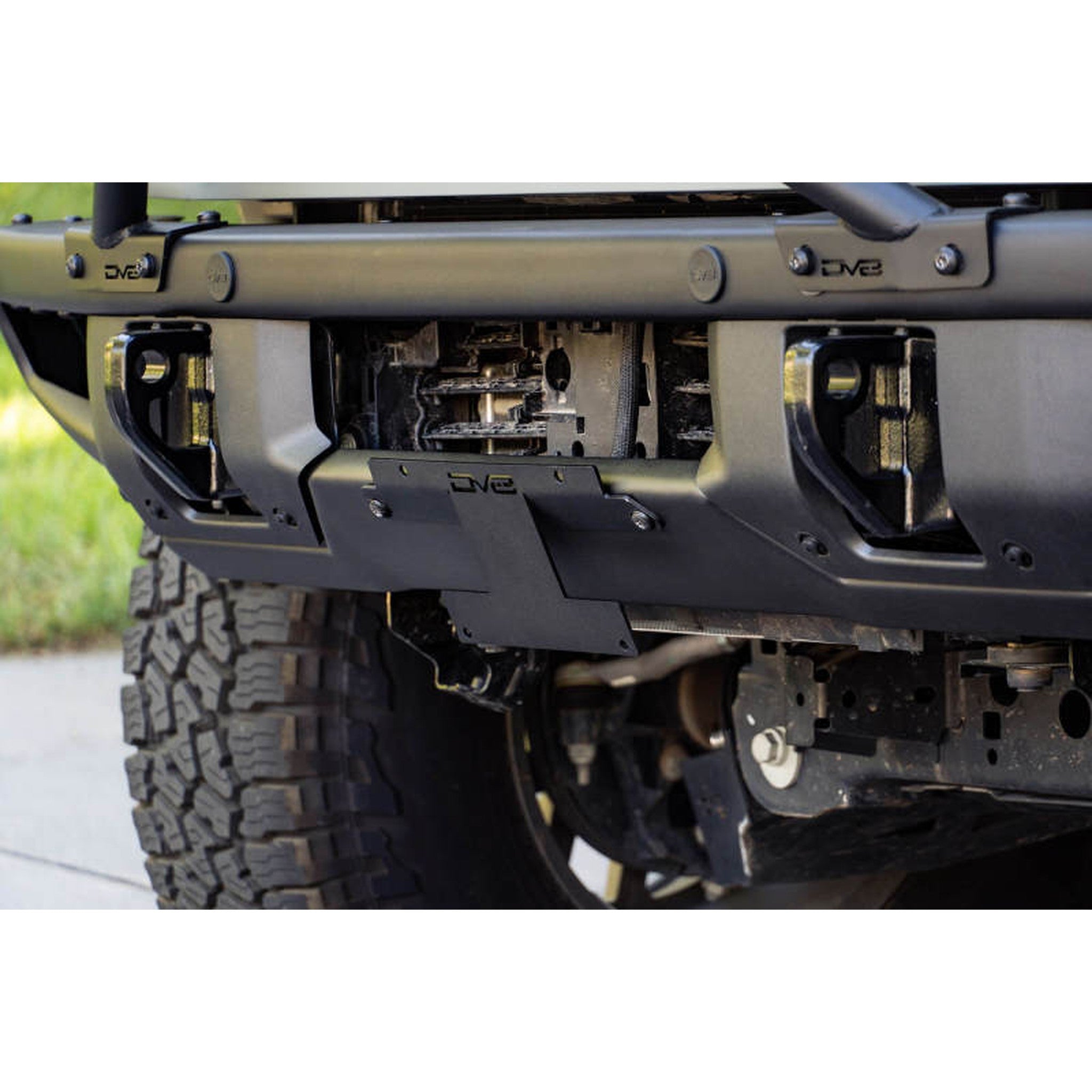 DV8 Offroad Factory Front Bumper Licence Relocation Bracket - Front for 2021+ Ford Bronco | dveLPBR-01