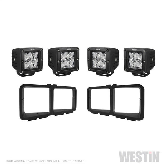 Westin Universal Light Kit for Outlaw & ProMod Front Bumpers - Textured Black for 2021+ Ford Bronco | wes58-9915