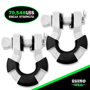 Rhino USA 8T Super Shackle 2-Pack (White) | SUPERSHACK-WHT