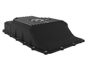 aFe Pro Series Rear Transmission Pan 10R60/10R80 Black w/ Machined Fins - 2021+ Ford Bronco | 46-71330B