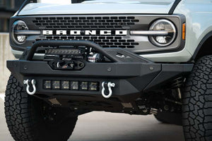 DV8 Offroad FS-15 Series Modular Front Bumper Winch Ready w/ Auxiliary Light Mounts for 2021+ Ford Bronco | dveFBBR-02