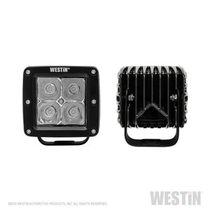 Westin Compact LED 5W 3.2 inch x 3 inch (Set of 2) - Black Universal Fit Compatible with 2021+ Ford Bronco | wes09-12200B-PR