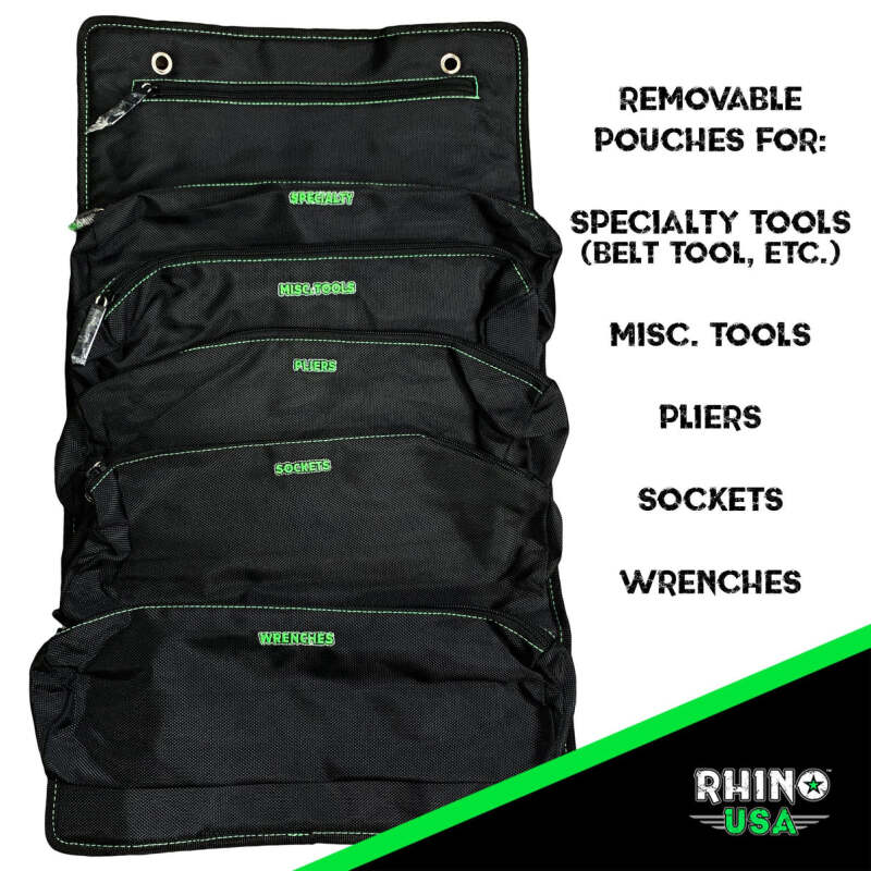 Rhino USA Heavy Duty Off-Road Tool Bag/Roll Black | RNO-TOOL-ROLL
