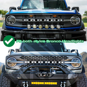 AlphaRex NOVA-Series LED Projector Headlights for 2021+ Ford Bronco- Black | arx880260