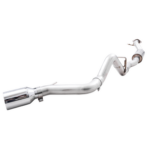 AWE Tuning 2021+ Ford Bronco 0FG Single Rear Exit Exhaust w/Chrome Silver Tip & Bash Guard