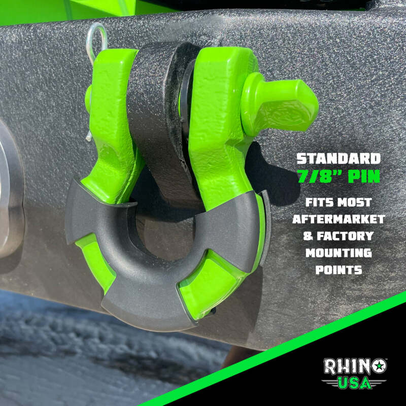 Rhino USA 8T Super Shackle 2-Pack (Green) | SUPERSHACK-GRN