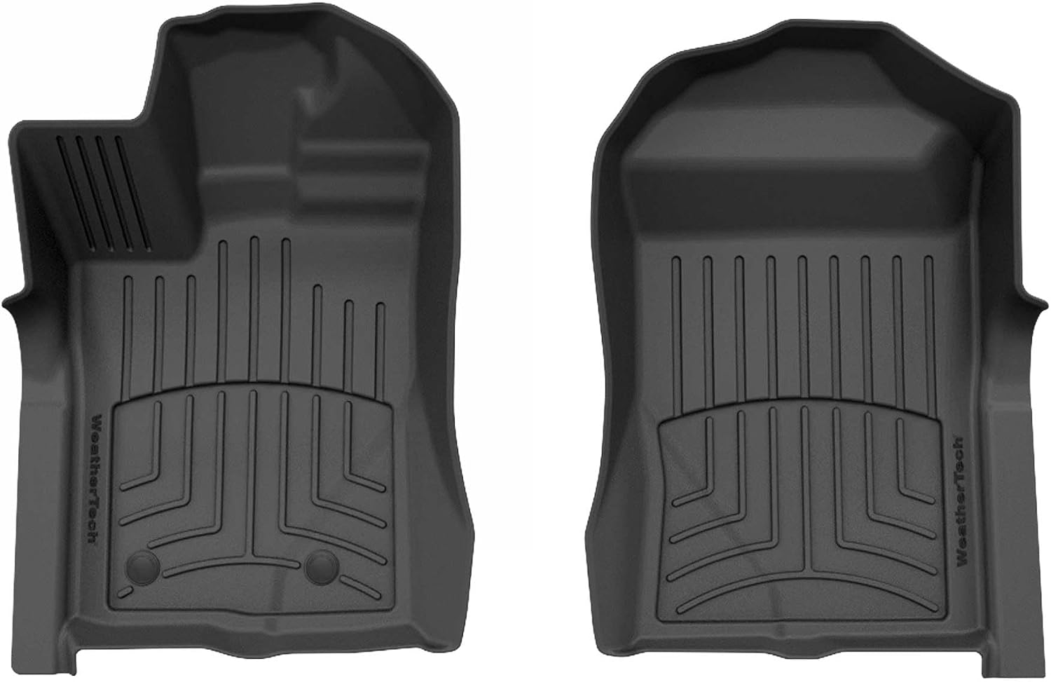 WeatherTech FloorLiner Front Floor Mats Black - 2024+ Ford Ranger & Ranger Raptor