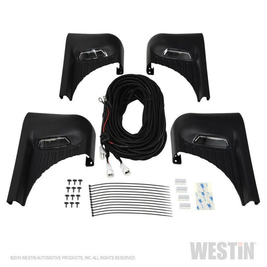Westin SG6 Light Kit (Incl. 4 LED Lights/Univ. Wiring Harness w/Magnetic Sensor) - Blk