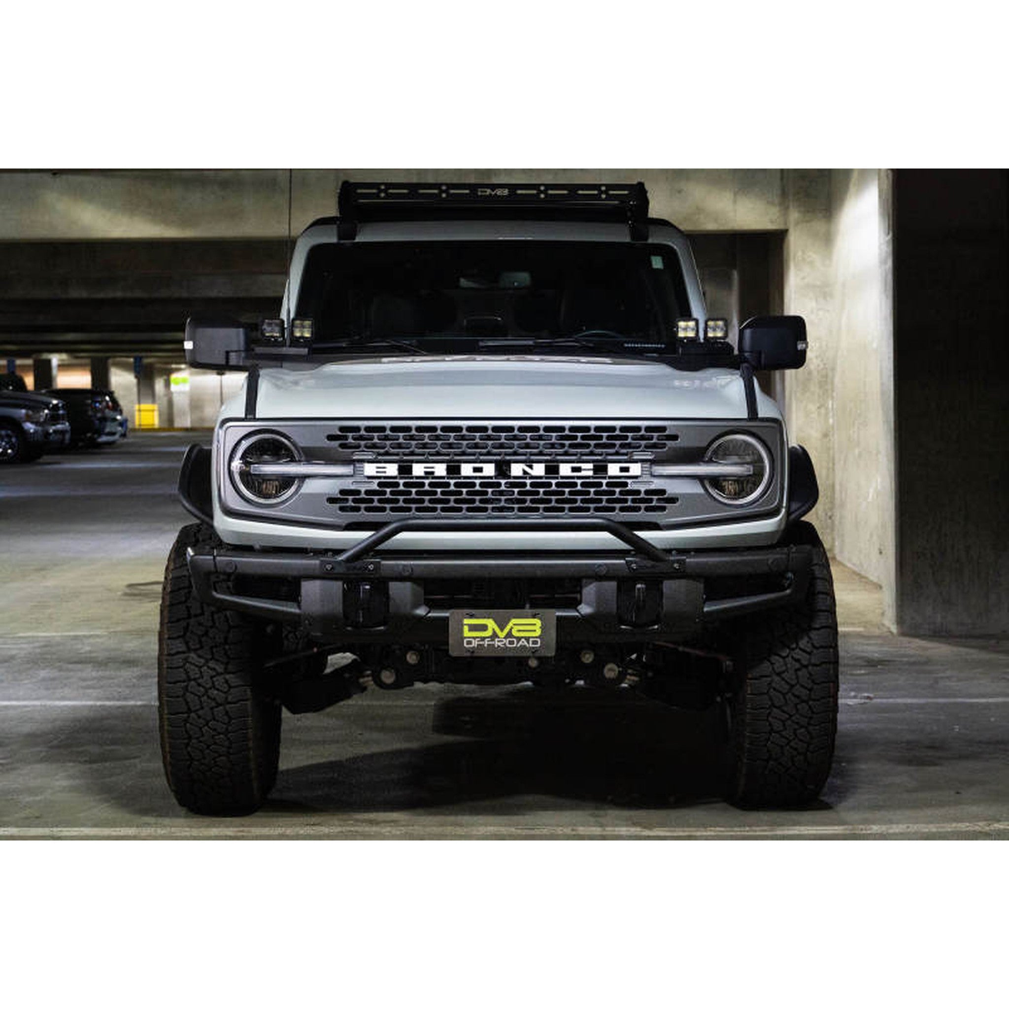 DV8 Offroad Factory Front Bumper Licence Relocation Bracket - Front for 2021+ Ford Bronco | dveLPBR-01