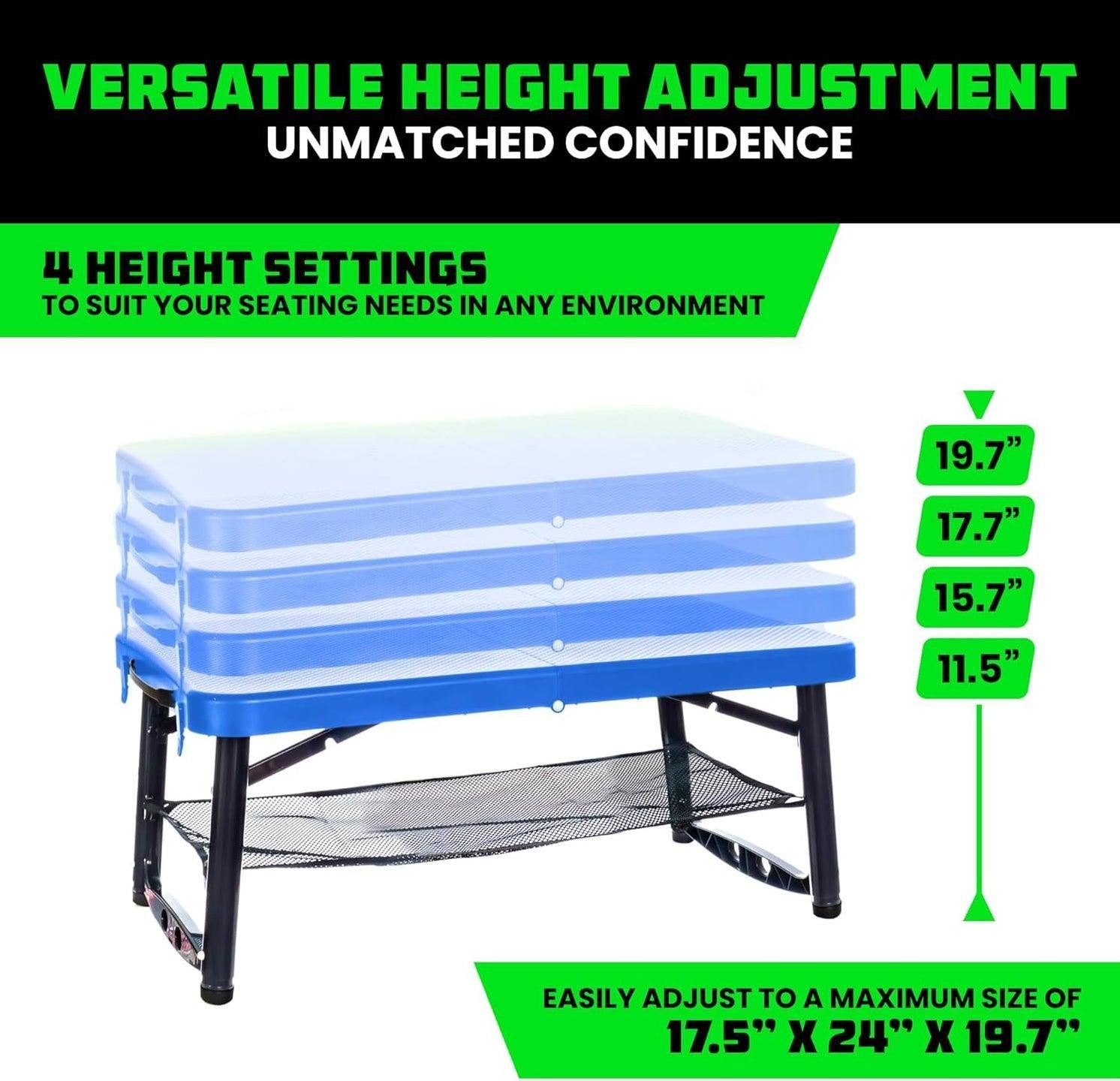 Rhino USA Portable Camping Table And Stool (Blue) | CA-FRTABSTL-BLU