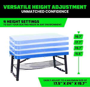 Rhino USA Portable Camping Table And Stool (Blue) | CA-FRTABSTL-BLU