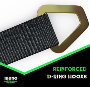 Rhino USA Axle Tie Down Straps (4-Pack) 2In X 38In - Black | RNO-AXLESTRAPS