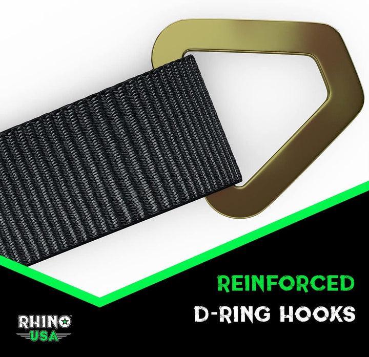 Rhino USA Axle Tie Down Straps (4-Pack) 2In X 38In - Black | RNO-AXLESTRAPS