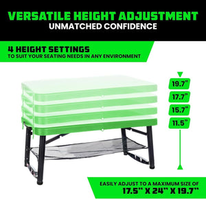 Rhino USA Portable Camping Table And Stool (Green) | CA-FRTABSTL-GRN