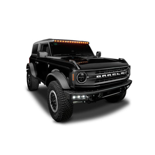 Oracle Integrated Black Windshield Roof LED Light Bar System for 2021+ Ford Bronco