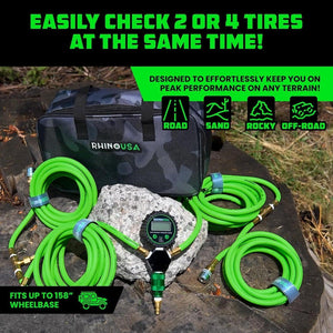 Rhino USA Multi-Tire Inflation Kit (4-Wheel)(Green) | AC-TI4W-GRN