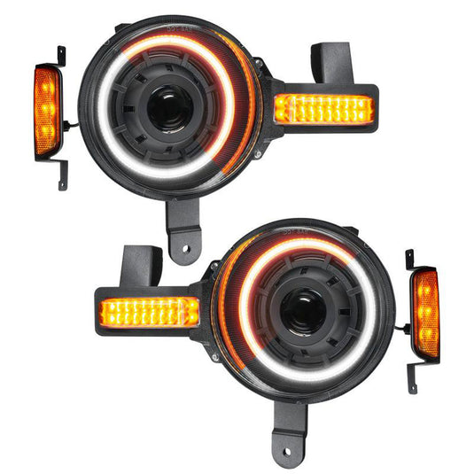Oracle Oculus Bi-LED Projector Headlights - Amber/White Switchback for 2021+ Ford Bronco