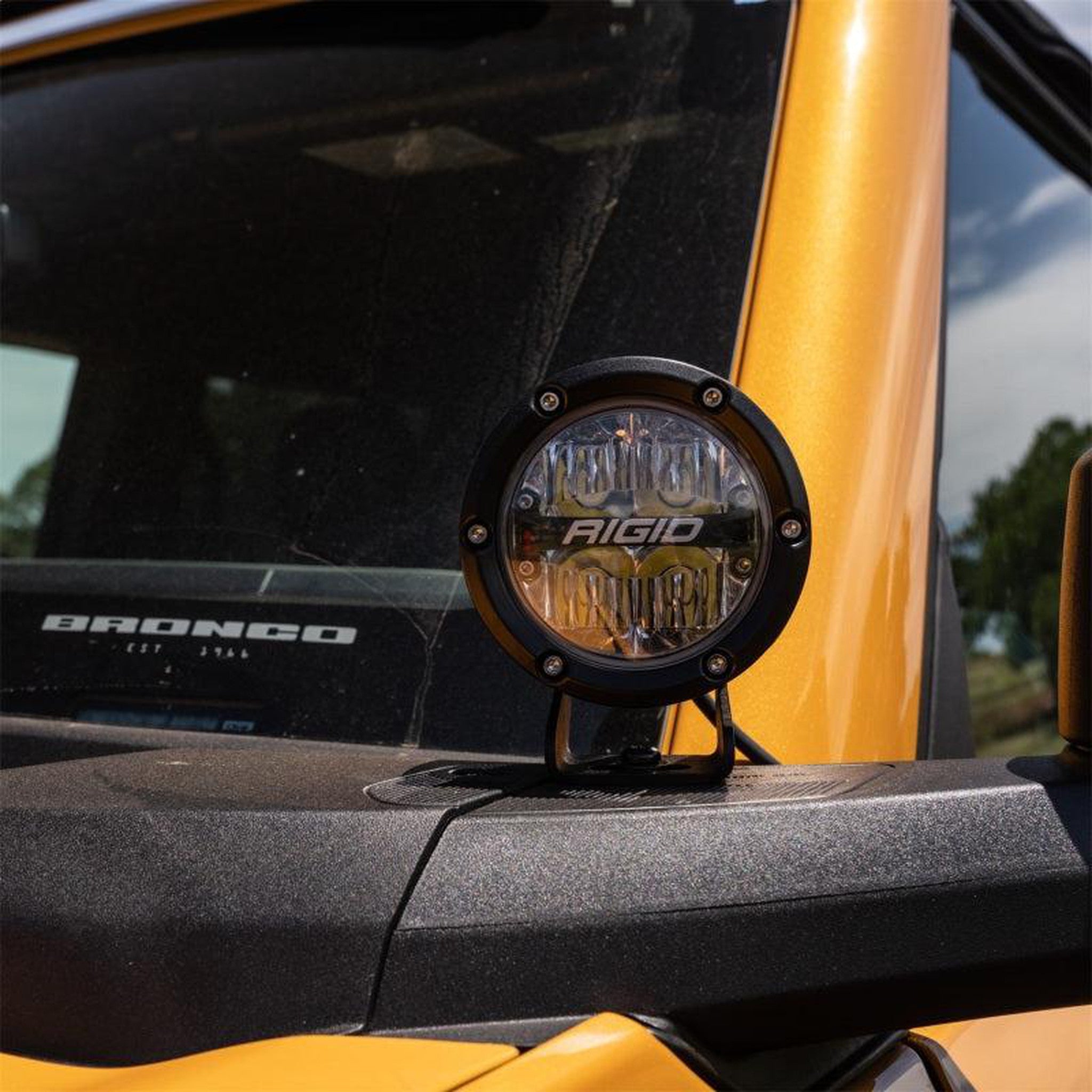 Ford Performance 2021+ Ford Bronco Mirror Mounted 4in Rigid LED Lights Kit | frpM-15200K-BML