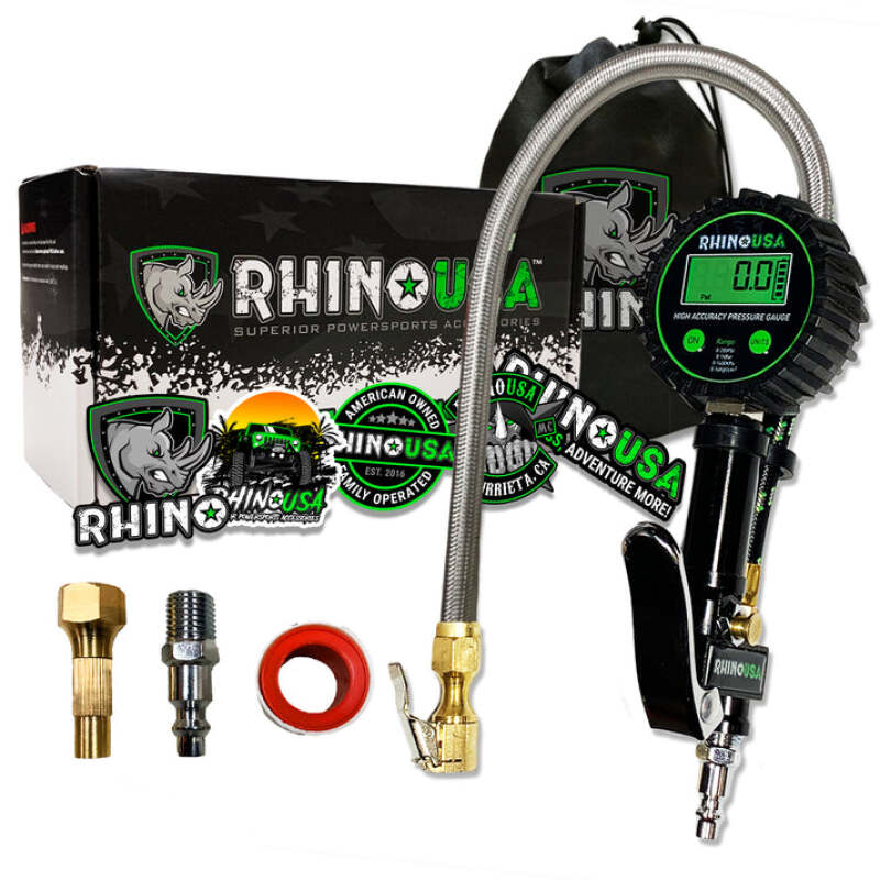 Rhino USA 200 Psi Digital Tire Inflator Gauge | RGAUGE-0200
