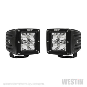 Westin Compact LED 5W 3.2 inch x 3 inch (Set of 2) - Black Universal Fit Compatible with 2021+ Ford Bronco | wes09-12200B-PR