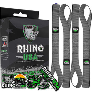 Rhino USA Soft Loops Motorcycle Tie-Down Set 4-Pack Gray | SOFT4PACK-GRY