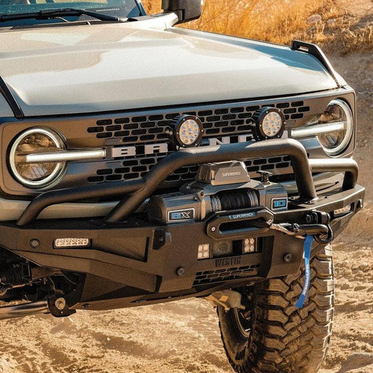 Westin XTS Round Bull Bar for 2021+ Ford Bronco w/ Modular Bumper - Tex. Blk | wes59-731255