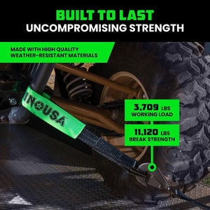 Rhino USA Heavy Duty Vehicle Tie Down Kit (Snap Hook) | TD-VS2INKIT-SNAP