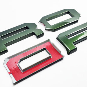 UPR Bronco Raptor Grille Replacement Letters for 2022+ Ford Bronco Raptor (Eruption Green)