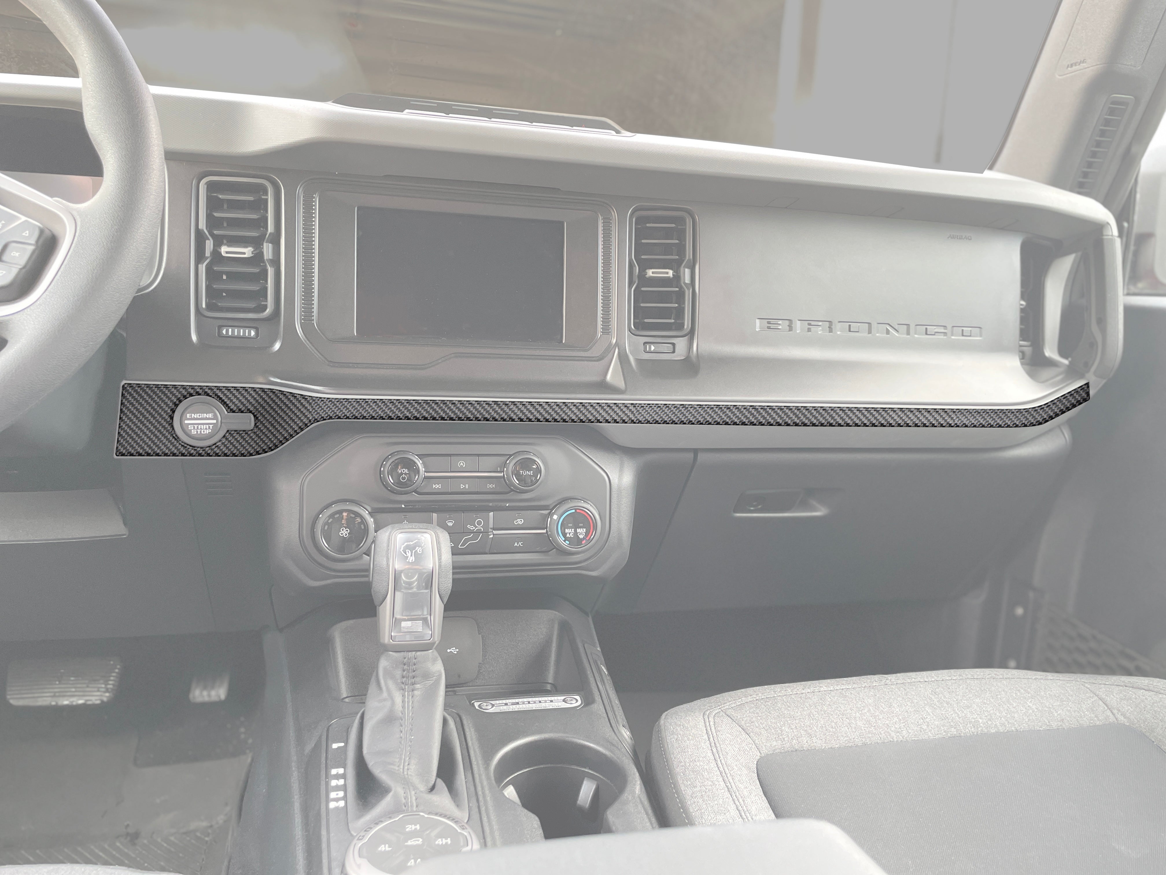 Tufskinz Center Dash Accent Overlays Fits 2021-2025 Ford Bronco