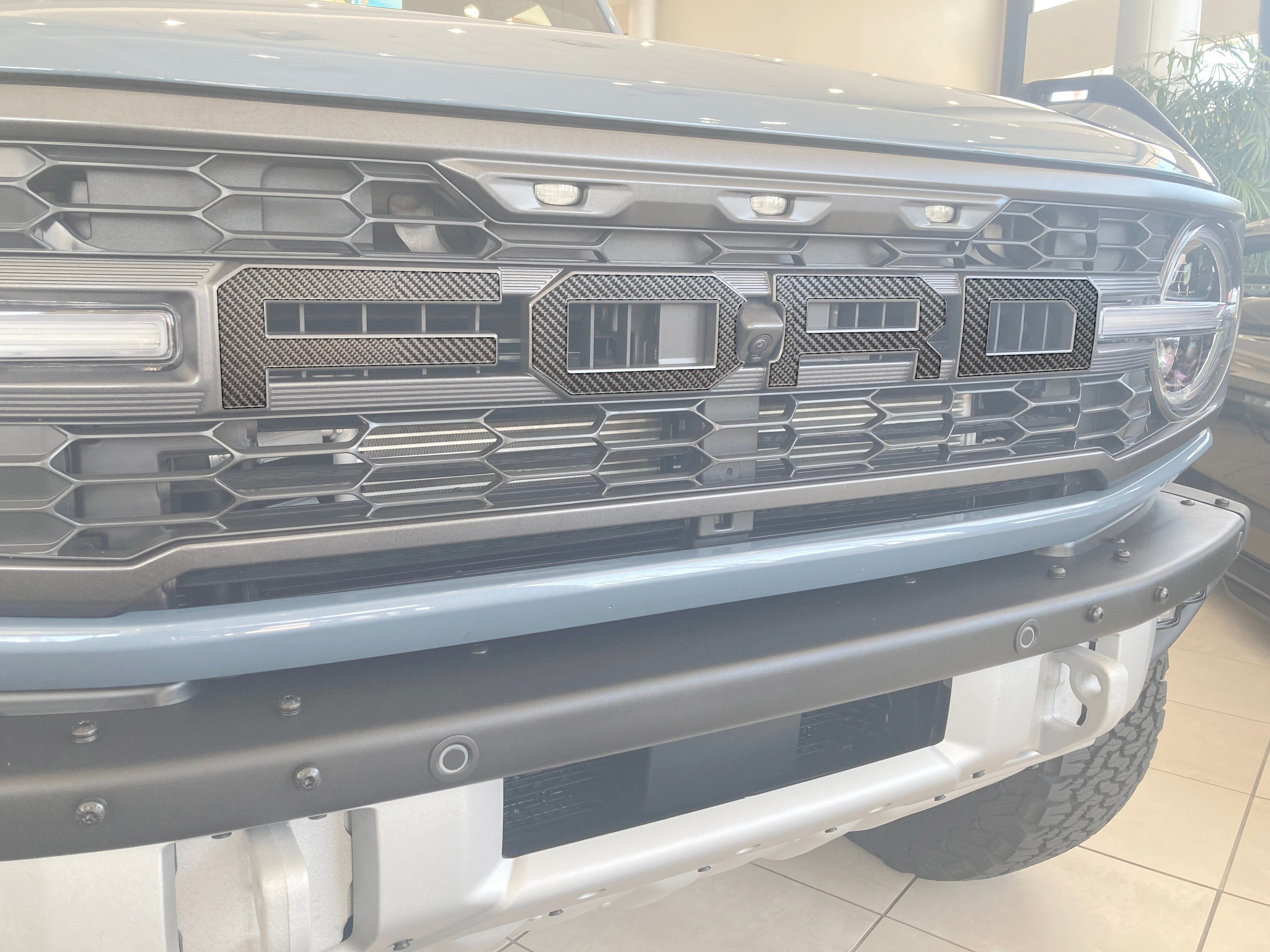 Tufskinz Front Grill Letter Overlays Fits 2022+ Bronco Raptor- Area 51