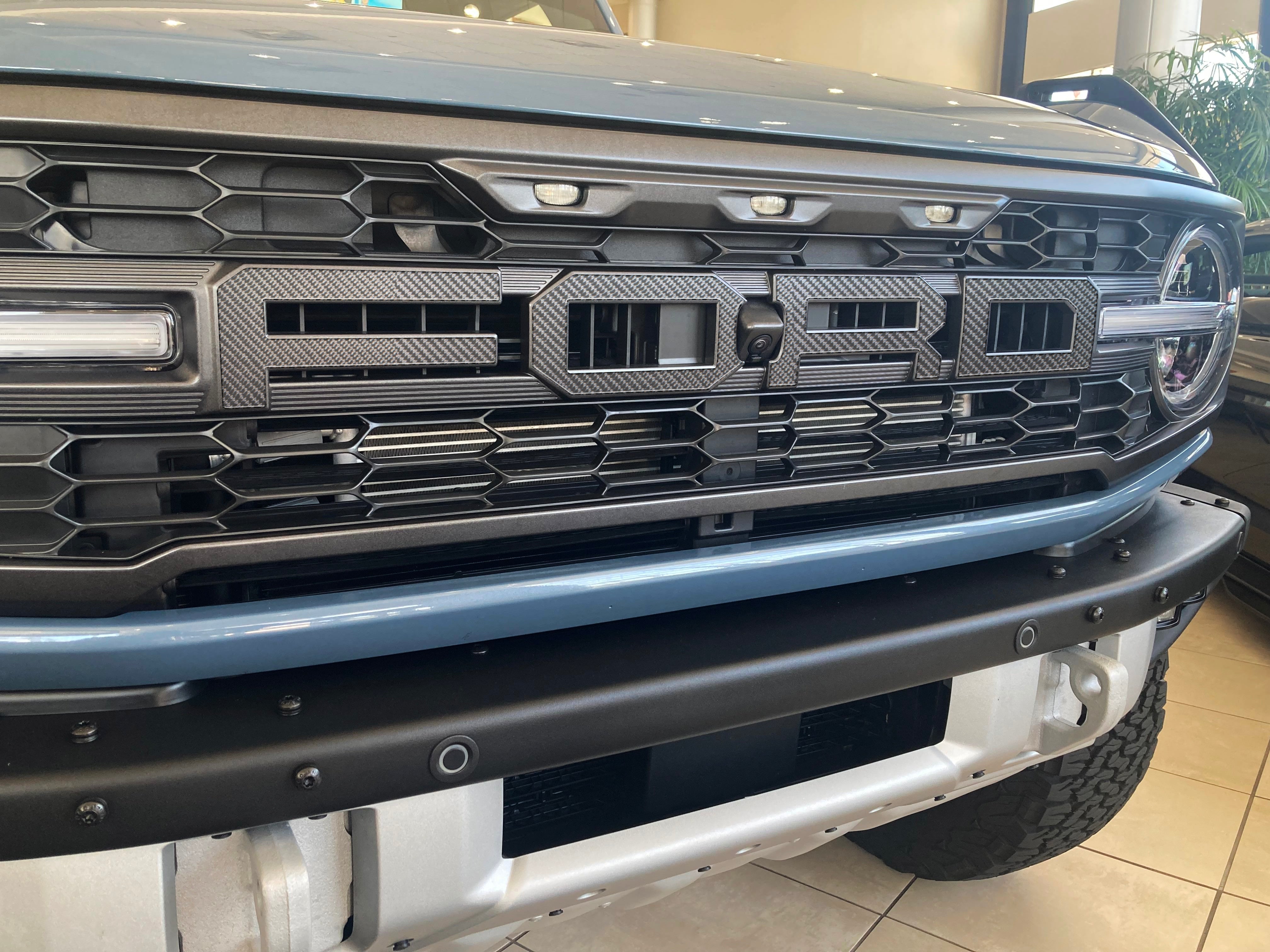 Tufskinz Front Grill Letter Overlays Fits 2022+ Bronco Raptor- Area 51