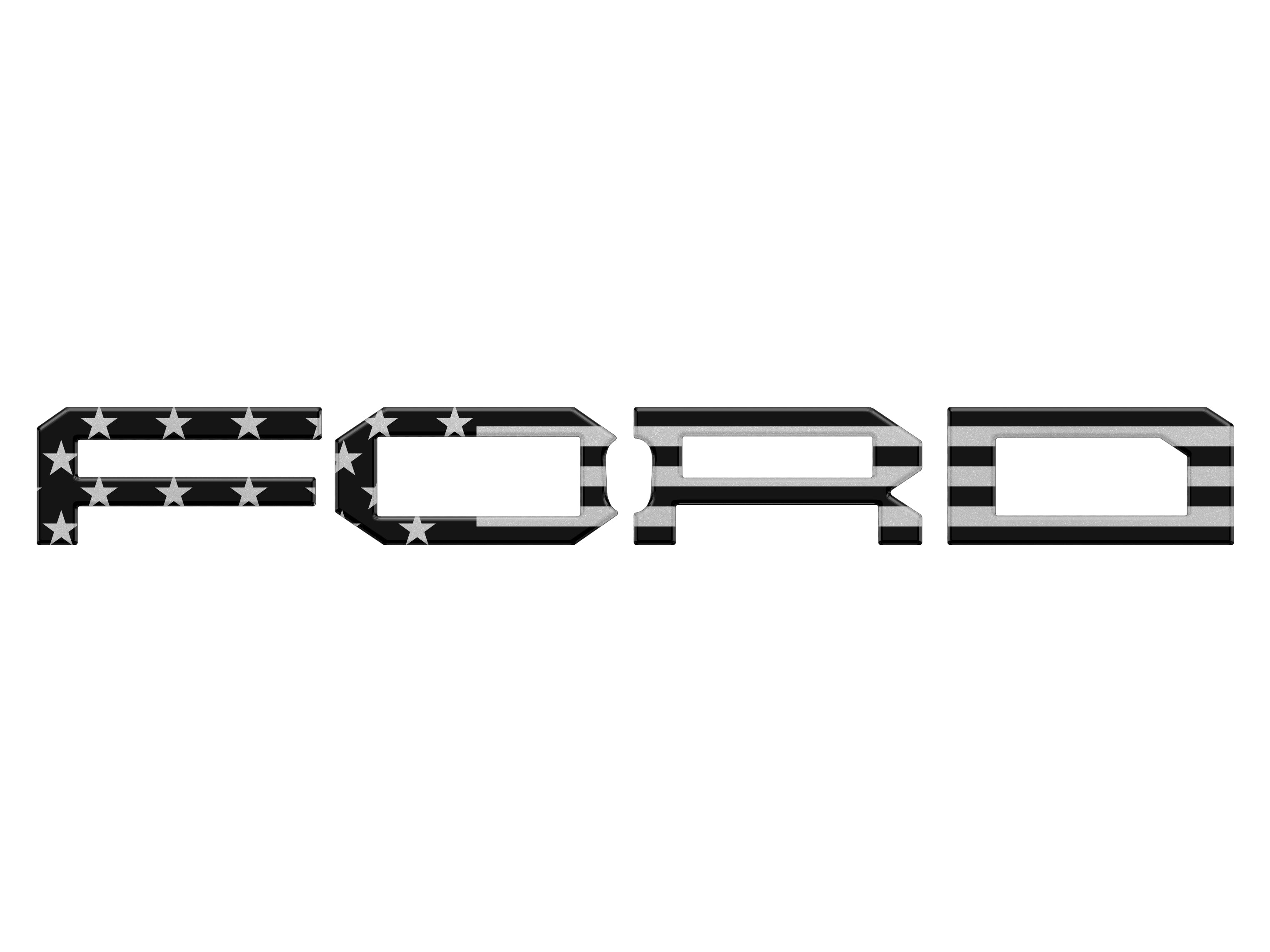 Tufskinz Front Grill Letter Overlays Fits 2022+ Bronco Raptor- Area 51