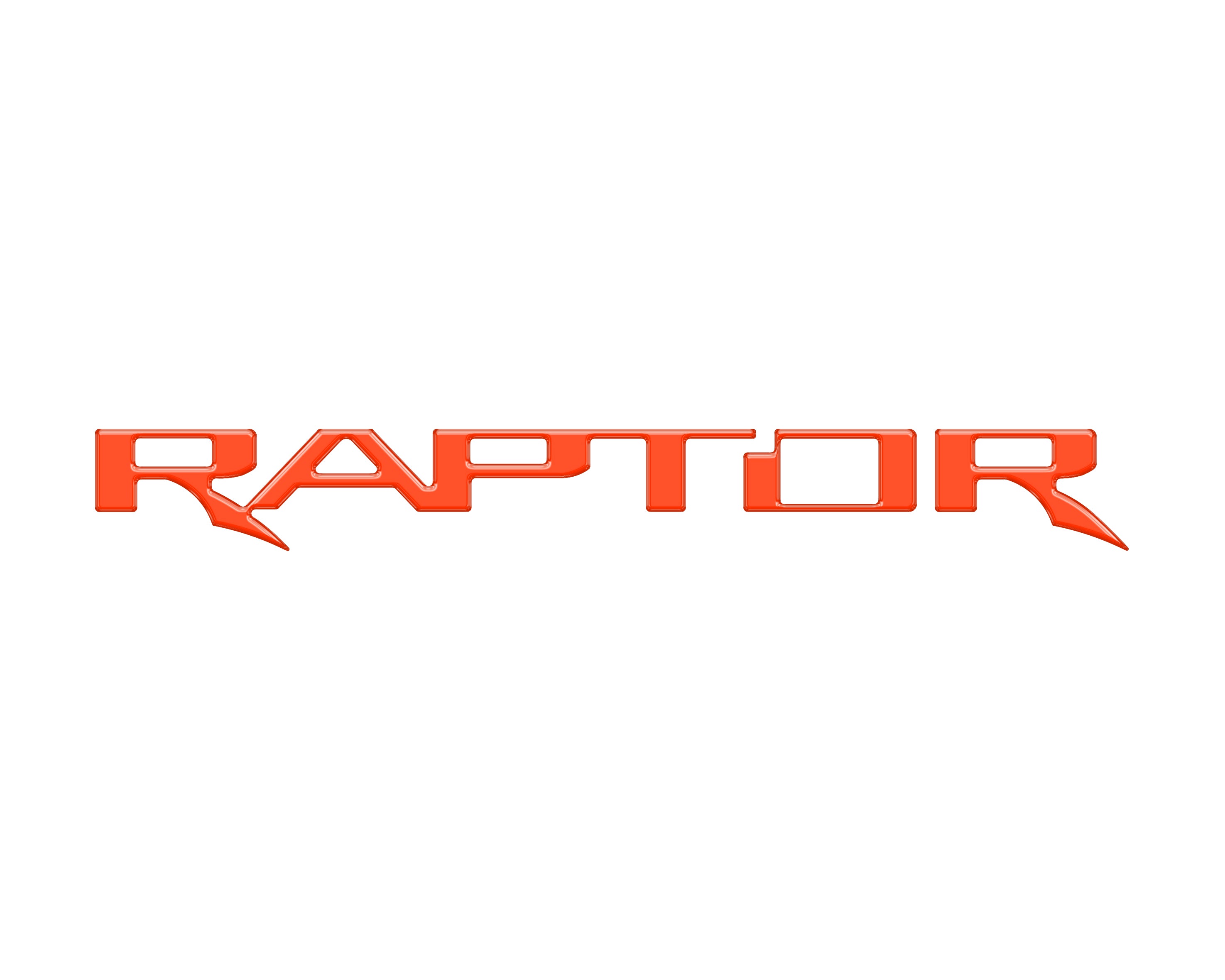 tuf-BRO067-CBO-G · Tufskinz Raptor Emblem Inserts Fits 2022-2025 Ford Bronco Raptor- Cyber Orange