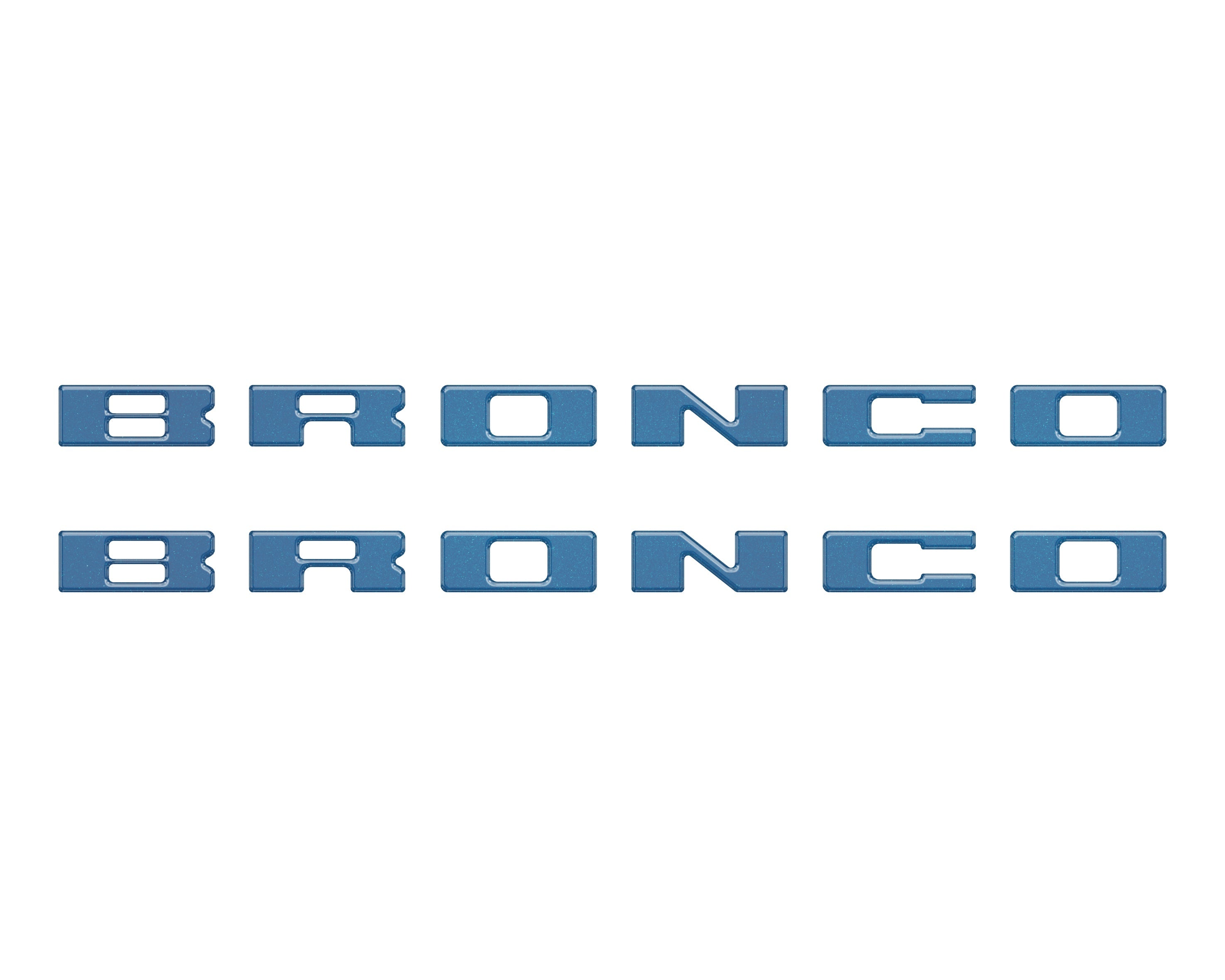 Tufskinz Bronco Running Board Letter Inserts/Overlays Fits 2021-2025 Ford Bronco