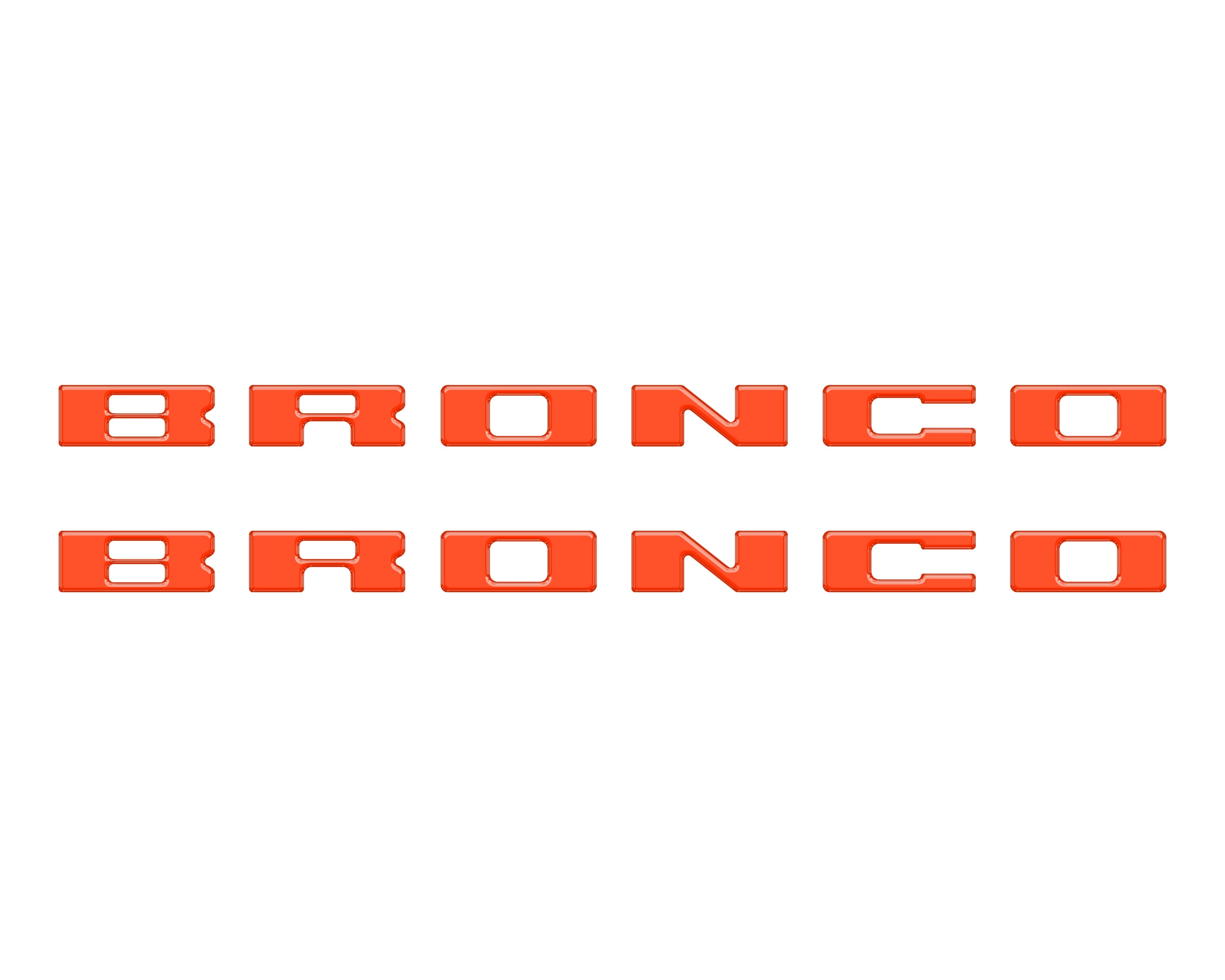 Tufskinz Bronco Running Board Letter Inserts/Overlays Fits 2021-2025 Ford Bronco