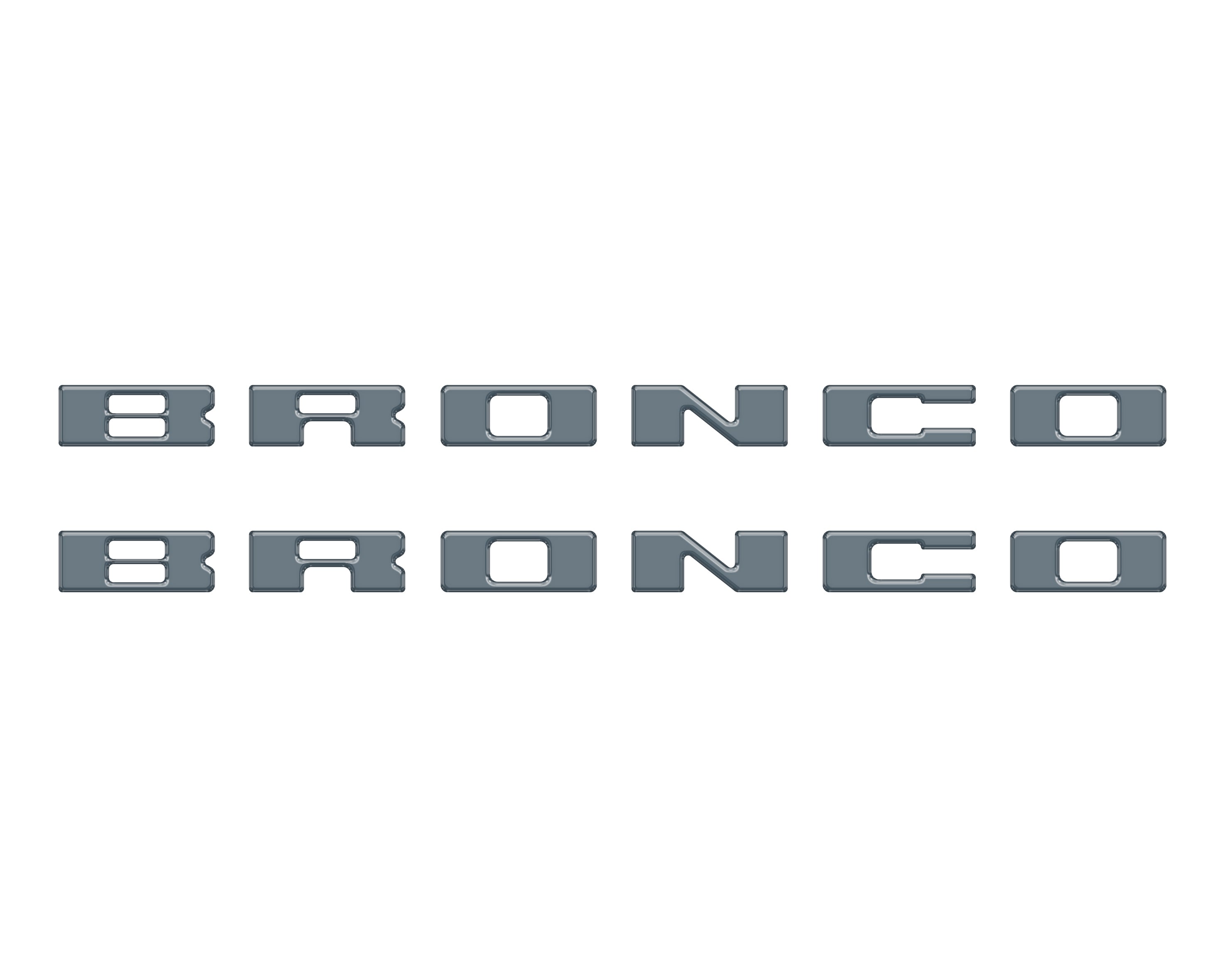 Tufskinz Bronco Running Board Letter Inserts/Overlays Fits 2021-2025 Ford Bronco