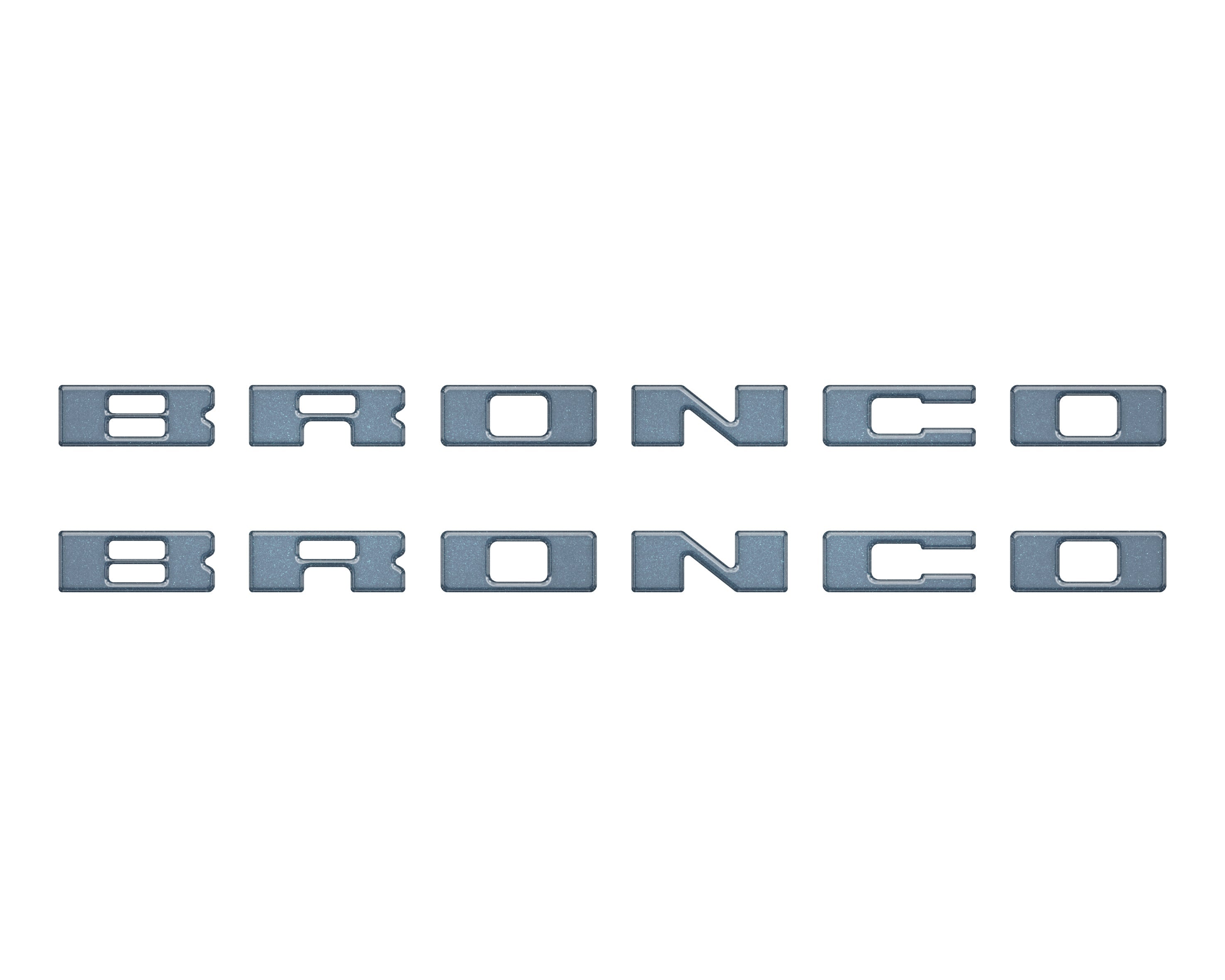 Tufskinz Bronco Running Board Letter Inserts/Overlays Fits 2021-2025 Ford Bronco